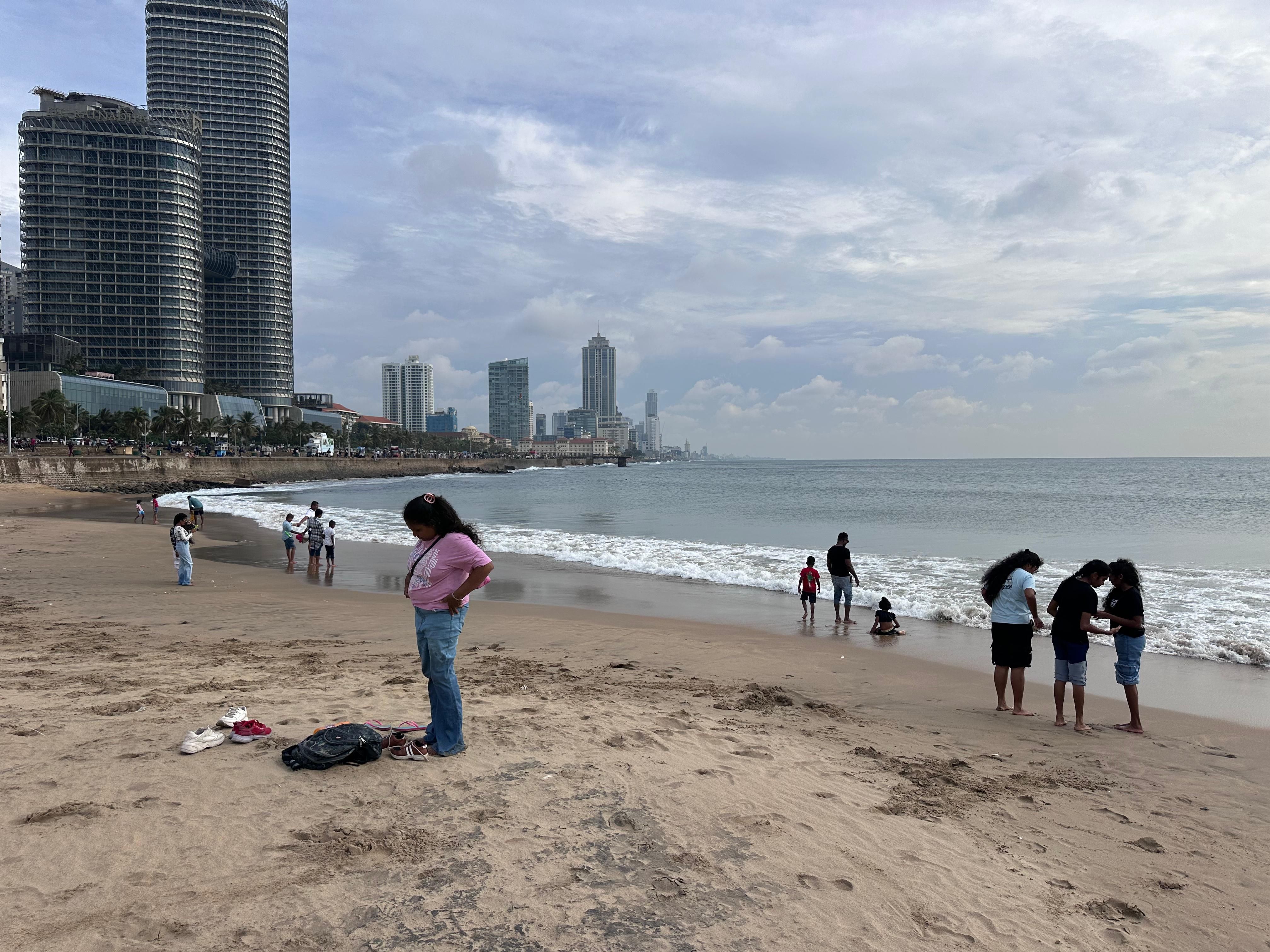 Пляж на набережной Galle Face Green, Коломбо